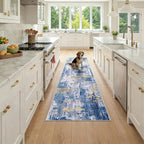 RELEANY Washable Area Rugs 2x7 Non-Slip Modern Abstract Soft by RELEANY