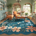 Lahome Floral Washable Rugs 8x10, Non-Slip Soft 8x10 Rugs by Lahome