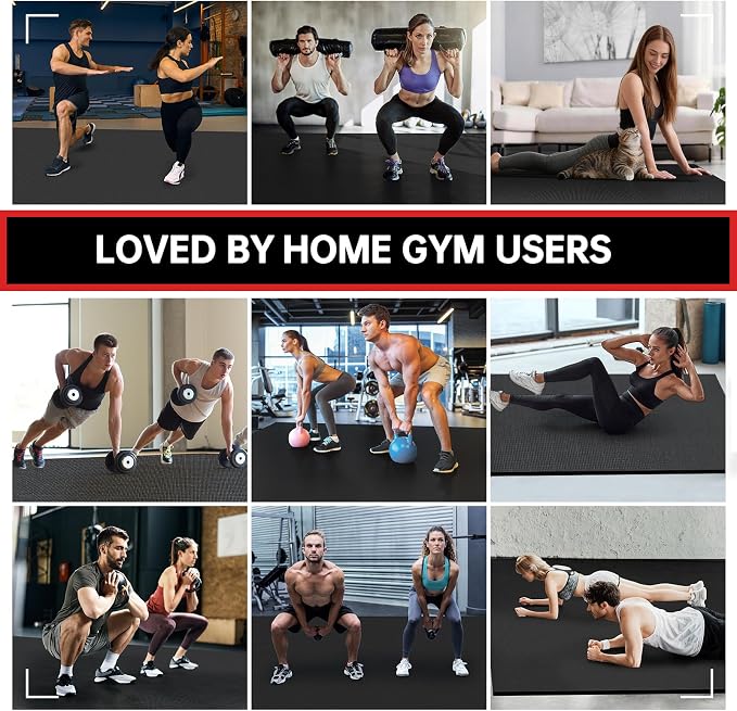 GymCope Extra Large Exercise Mat, Shoe-Friendly, High-Density, Weight Lifting - Image 7