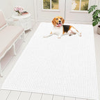 OLANLY Dog Door Mat for Muddy Paws 59x35, Ultra Absorbent Chenille Mud Doormat by OLANLY
