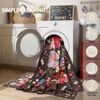 Floral Hallway Runner Rug Espresso Non-Slip, 2x10 Washable Ultra-Thin Soft - Image 5