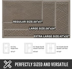 HIYARD Sturdy Front Door Mat, Absorbent Muddy Dirt Resist Welcome Door Mats - Image 2