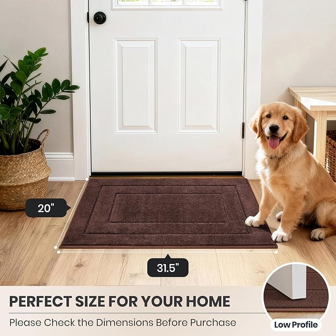 PURRUGS Dirt Trapping Door Mat 20" x 31.5", Non-Slip/Skid Machine Washable - Image 8
