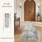 UERMEI 2x6 Washable Runner Rug for Hallway, Non Slip Low Pile Kitchen Carpet - Image 6