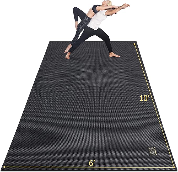 GXMMAT Large Yoga Mat 12'x6'/10'x6'/6'x8', Extra Thick Workout Mats by GXMMAT