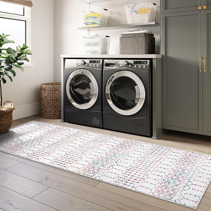 Lahome Moroccan Washable Runner Rug 2x6 Non-Slip Anti-Fatigue Kitchen Rugs and - Image 7