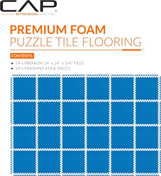 CAP Puzzle Exercise Mats | 3/4” Thick EVA Interlocking Foam Tiles - Image 2