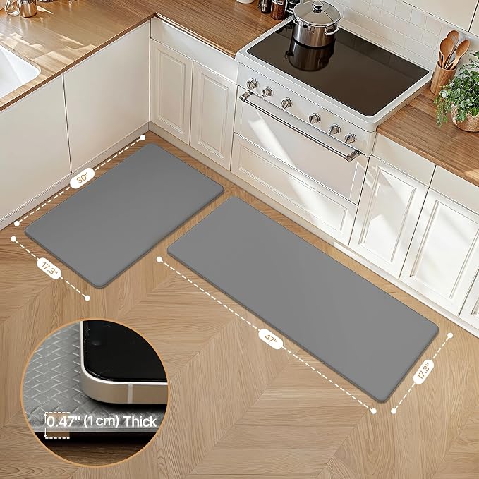 GENIMO Kitchen Mats for Floor 2PCs, Washable Anti Fatigue Mat for Cushioned - Image 2