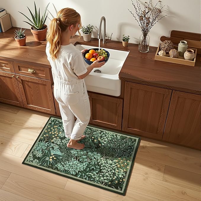 GarveeHome 2x3 Entryway Area Rug Non Slip Front Door Forest Rugs, Washable - Image 2