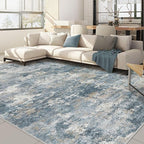 Nakagishi 10x12 Area Rugs Living Room: Washable Abstract Large Neutral Soft Rug by NakagishiAreaRug
