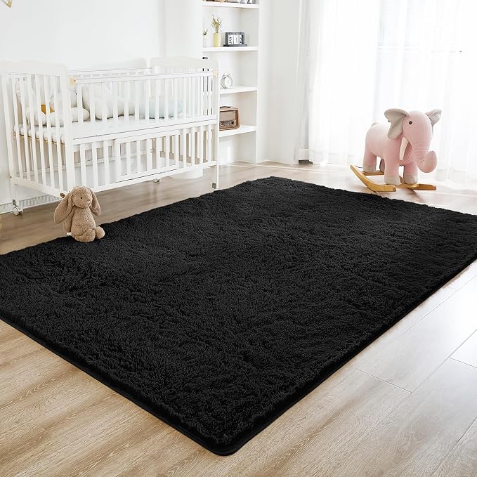 Litanika 9x12 Shag Area Rug for Living Room Bedroom, Non-Shedding Modern Indoor - Image 3
