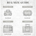 9x12 Area Rugs for Living Room: Washable Large Vintage Floral Rug Low Pile - Image 7
