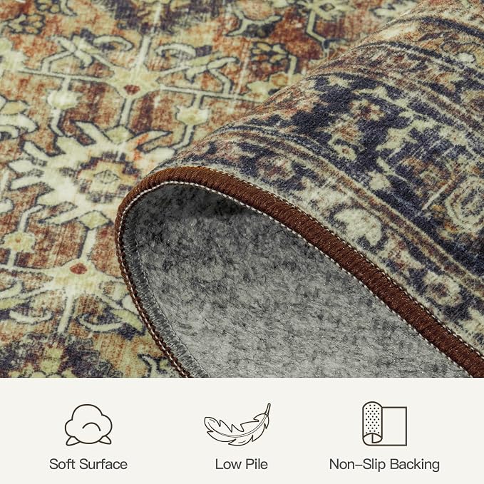 Lofus 4x6 Area Rug for Entryway, Washablee Soft Rugs for Bedroom, Living Room - Image 8