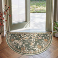 jinchan Eden Botanical Vintage Washable Small Area Rug, 2x3 Half Circle Floral by JINCHAN