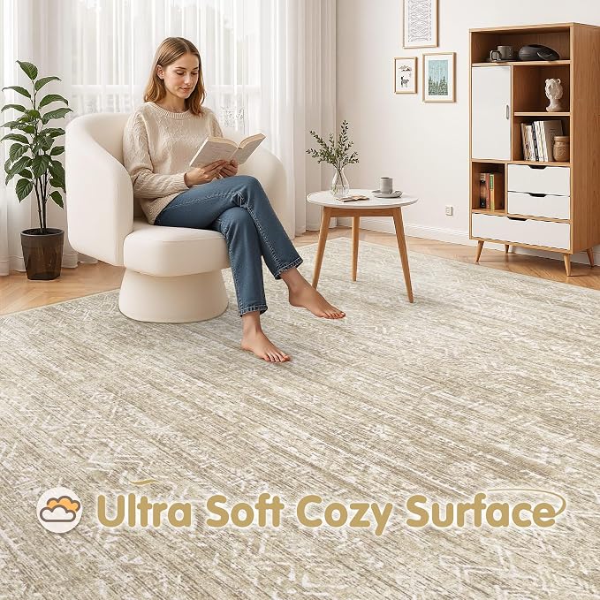 Washable Rug 5x7 Area Rugs: Modern Geometric Rugs - Image 9