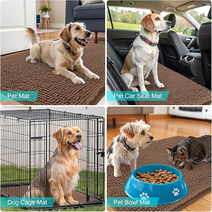 OLANLY Dog Door Mat for Muddy Paws 24x16, Absorbs Moisture and Dirt, Absorbent - Image 7