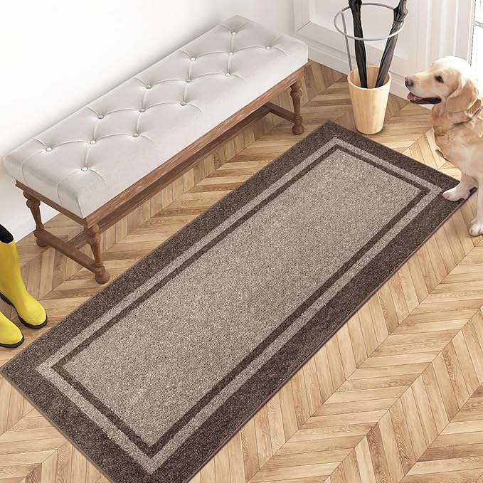 PURRUGS Dirt Trapping Door Mat 24" x 60", Non-Slip Machine Washable Entryway Rug by PURRUGS