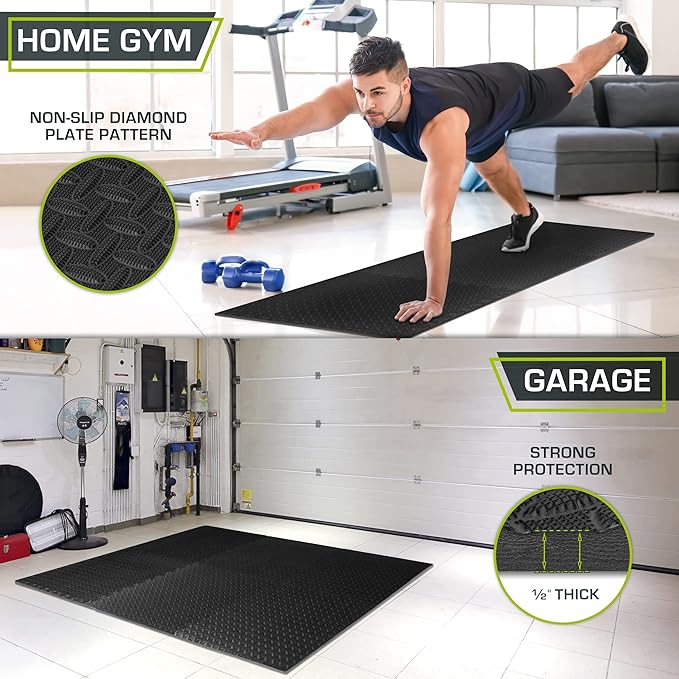 ProsourceFit Exercise Puzzle Mat ½-inch, EVA Interlocking Foam Floor Tiles - Image 3