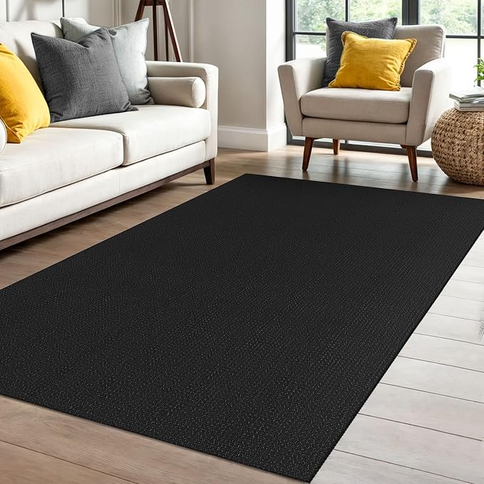 IOHOUZE Washable Area Rug 4x6 Non Slip Rubber Backed Woven Rugs by iOhouze