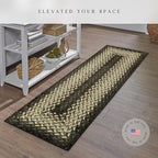 Maples Rugs Marion Bohemian Braided-Style Print Runner Rug – Made in USA – - Image 2