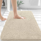 OLANLY Bathroom Rugs 36x24, Extra Soft Absorbent Chenille Bath Rugs, Rubber - Image 2