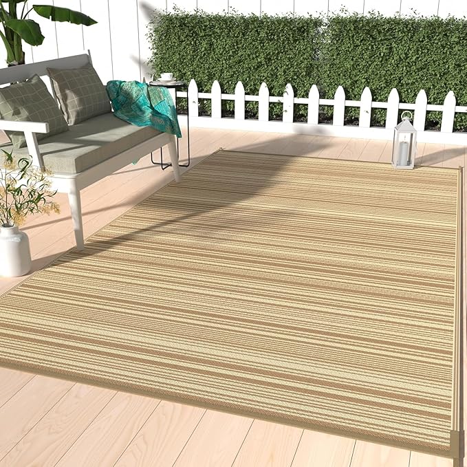 GENIMO Outdoor Rug for Patio Clearance, Lightweight Waterproof RV Camping Mat by GENIMO