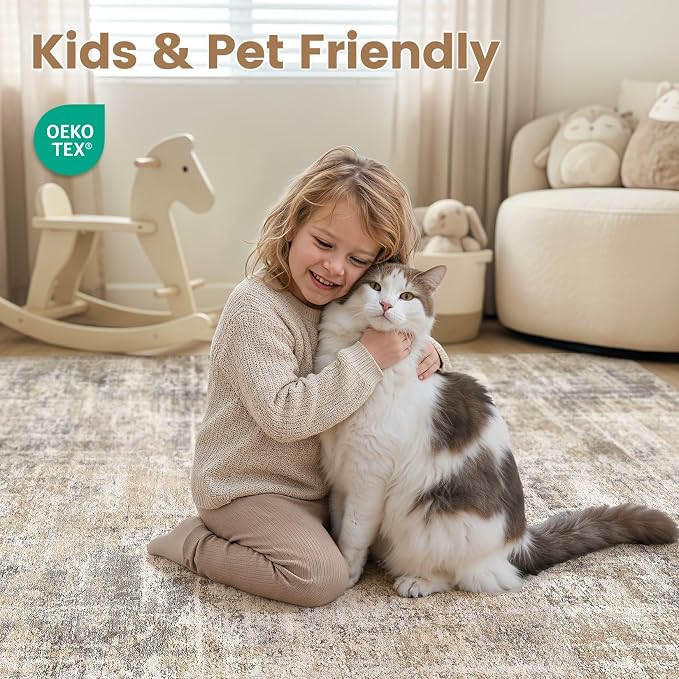 cotiled Washable 6x9 Area Rug for Living Room - Image 4