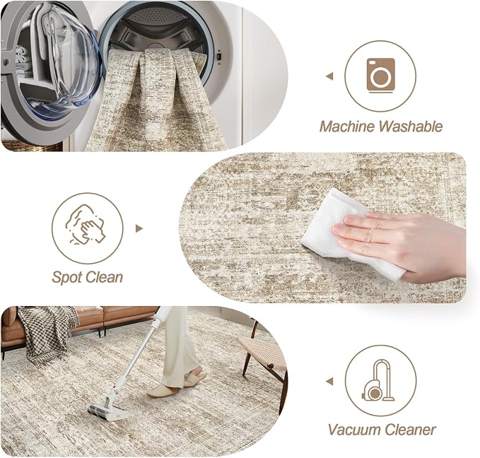 Soalmost Washable Area Rug 8x10, Large Soft Rugs - Image 4