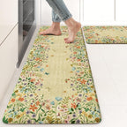 KIMODE Anti Fatigue Mats for Kitchen Floor 17"x47"+17"x29", Cushioned Kitchen by StayinComfortCookwithJoy