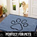 Smiry Dog Door Mat for Muddy Paws, Absorbent Dirt Trapper Non Slip Quick Dry - Image 6