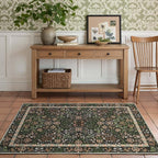 jinchan Zenith Floral 3x5 Area Rug Machine Washable Soft Low-Pile Non-Slip by JINCHAN