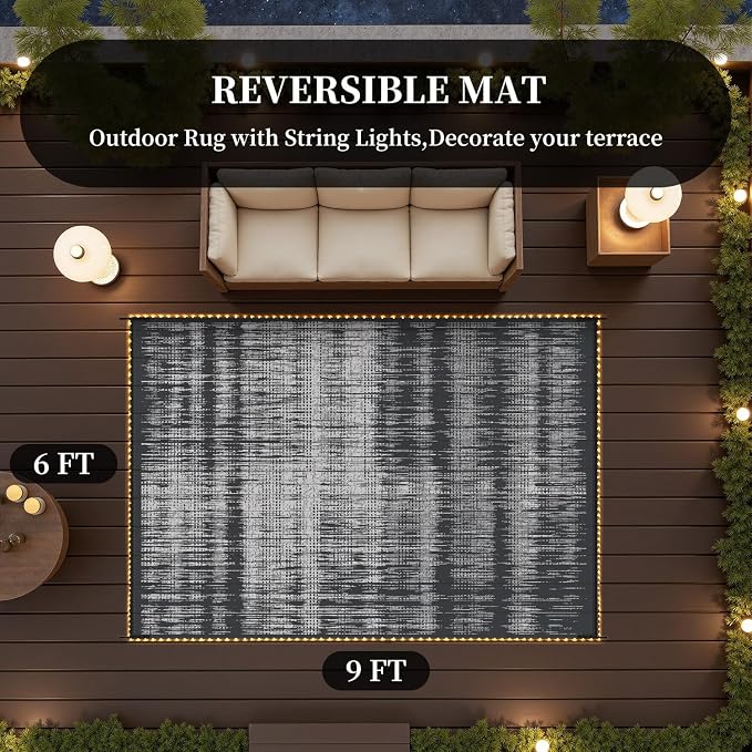 MontVoo Outdoor Rug Waterproof 6x9 ft - Image 7