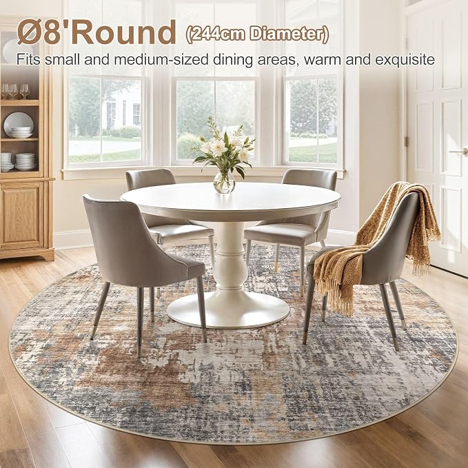 DMOYEST 8ft Round Area Rug Living Room Rugs - Image 4
