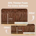 Soft Runner Rugs for Bedroom Hallways, 2x5 Brown Fluffy Shag Throw Area Rug Non - Image 2