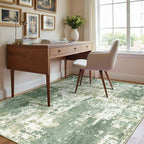 RELEANY Washable Area Rugs 4'x6' Non-Slip Modern Abstract Soft - Image 3