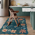 Lahome Floral Machine Washable Rug, 3x5 Rug Non Slip Soft Bedroom Rugs - Image 3