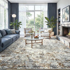 Toneed Abstract Area Rug Modern Washable Rug Soft Non Slip Rug Low Pile - Image 4