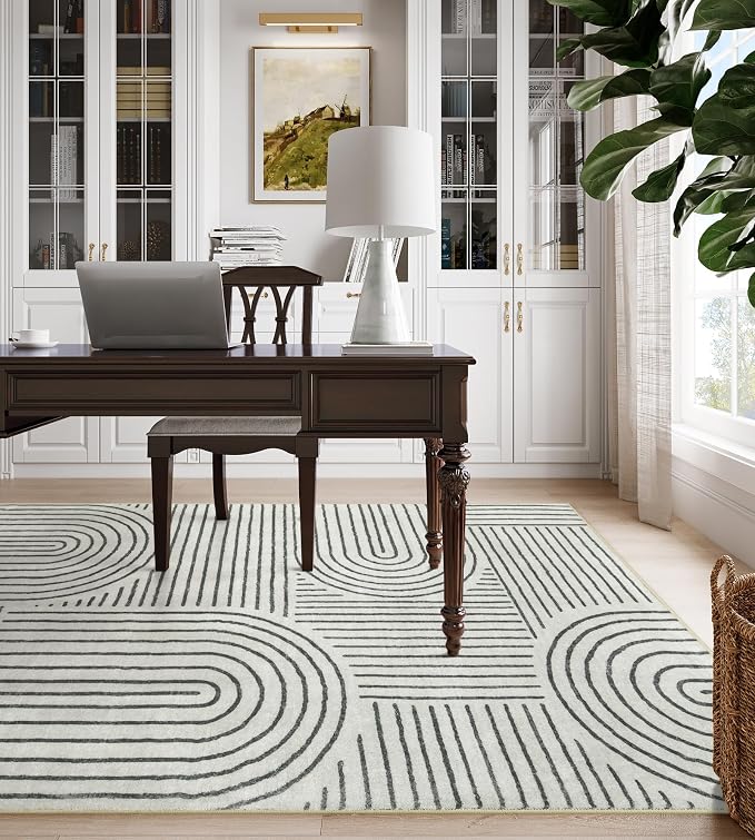 Lahome Abstract Washable 6x9 Rug, Soft Bedroom Rug - Image 4