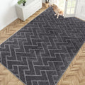 PURRUGS Easy Care Area Rug 6ft x 9ft, Non-Slip Machine Washable Entry Rug by PURRUGS
