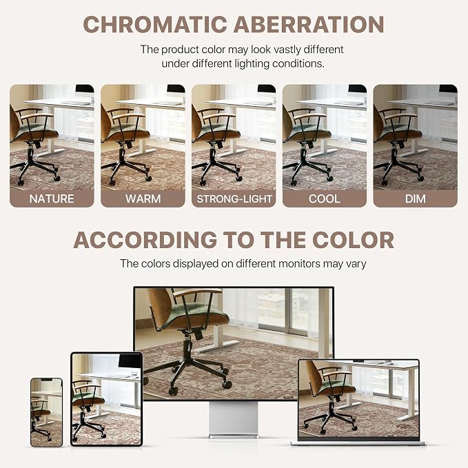 48"x60" Office Chair Mat for Hardwood Tile Floor, Under Desk Carpet Protector - Image 6