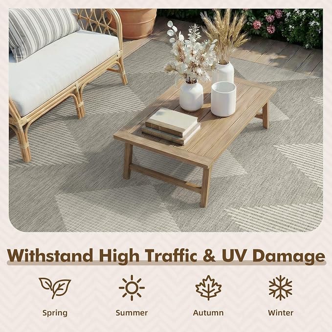 MontVoo-3x5 Outdoor Rug Porch Entryway Rug-Polypropylene Indoor Outdoor Rugs - Image 6