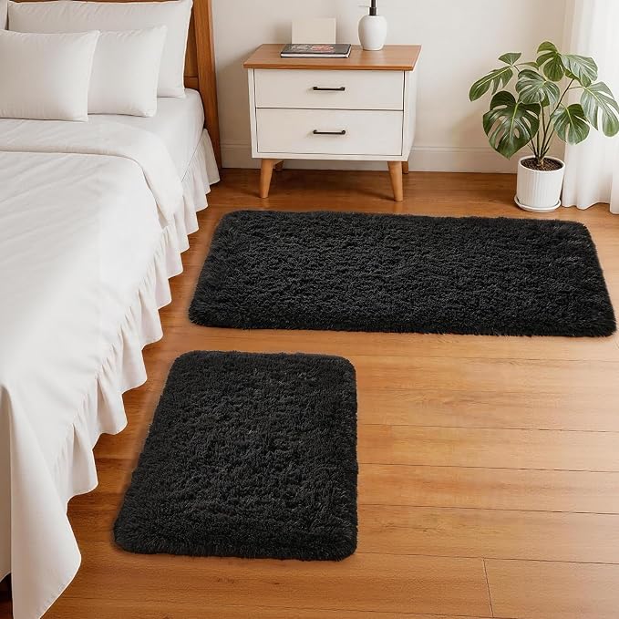 Ophanie Small Rug Washable Non Slip Throw Bedside Area Rugs, Fluffy Soft Mini by Ophanie