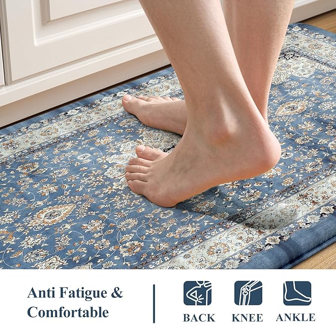 Collive Kitchen Rugs Anti Fatigue, Cushioned Kitchen Floor Mats Waterproof - Image 3