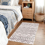 KUTA Moroccan Kitchen Rugs, 2x3 Brown Cream Entryway Rug Non-Slip Washable - Image 4