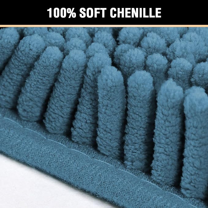 H.VERSAILTEX Bath Mat for Bathroom Non Slip Luxury Chenille Ultra Soft Bath - Image 3