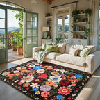 Espresso Living Room Rugs, Area Rugs 5x7 Rug by WelcometoBabovid