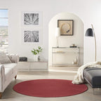 Nourison Home Nourison Essentials Brick Red 6' x Round Area Rug - Image 3