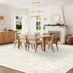 10x14 Area Rugs for Living Room: Washable Large Vintage Floral Rug Low Pile - Image 4