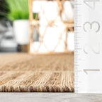 nuLOOM 2x8 Outdoor/Indoor Asha Area Rug, Light Brown, Casual Design - Image 3