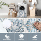 Washable 6×9 Area Rug for Living Room, Vintage Floral Rug Soft Non Slip Stain - Image 5
